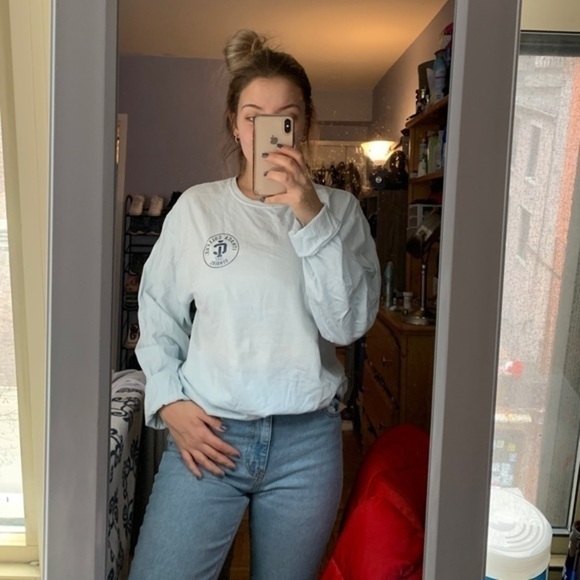 ITHACA COLLEGE Light Blue Long Sleeve With Logo on the Back - Picture 6 of 7